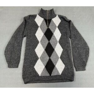 Signature Imports Alpaca Sweater 100% Alpaca Quarter Zip Pullover Size Medium